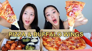 PIZZA amp WINGS  GREEN FLAGS IN A RELATIONSHIP MUKBANG [upl. by Vicky]