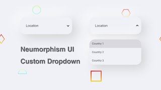 Neumorphism UI Custom Dropdown  HTML CSS amp JavaScript [upl. by Ailyn585]