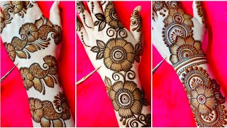 Top  3 Latest Easy Arabic backhand mehndi design  Simple mehndi design  mehndi design Mehandi [upl. by Fauver824]