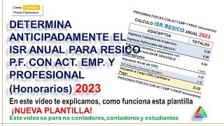 MACRO CALCULO ANUAL ISR RESICO 2023 [upl. by Ellenohs277]