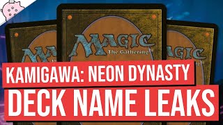 Kamigawa Neon Dynasty Commander Deck Name Leaks  EDH  Commander  Magic the Gathering [upl. by Isidoro]