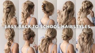 10 EASY BACK TO SCHOOL HAIRSTYLES ❤️ [upl. by Ahsinrat]