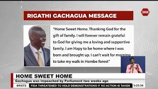 Rigathi Gachagua retreats to his rural home in Nyeri County [upl. by Nahgen704]