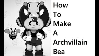 How to make a paper Archvillain Bea  Brawl Stars  Papercraft toy Easy to make [upl. by Spohr]