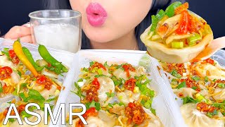 ASMR SOUP DUMPLINGS amp NEW DRINK FROM TRADER JOES [upl. by Euqinorev]