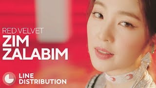 RED VELVET — 짐살라빔 Zimzalabim  Line Distribution [upl. by Nirra]