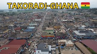 How TakoradiGhana 🇬🇭 Looks Like 2024 Drone Shot [upl. by Adnirual]