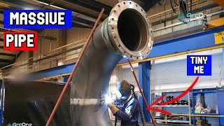 Massive 24quot Pipe Positional Weld Biggest Pipe Yet [upl. by Anilrac]