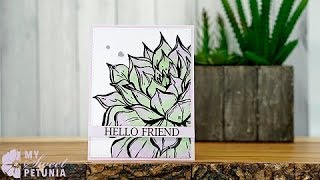 MISTI Picket Fence Stamps Aeonium African Succulent [upl. by Aeniah]