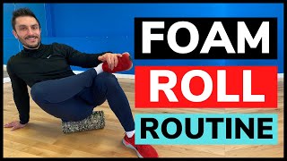 10 minute Foam Roller Routine  Lower Body Foam Roller Exercises [upl. by Yolande]