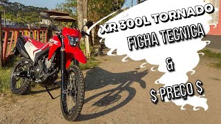 NOVA HONDA XR 300L TORNADO PREÇO E ESPECIFICAÇÕES agostosetembro 2024 [upl. by Sykleb915]