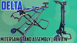 Delta Miter Saw Stand Assembly  Review [upl. by Ayotnahs778]