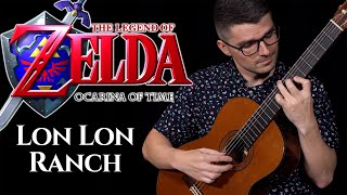 Lon Lon Ranch Zelda Ocarina of Time  Classical Guitar Cover [upl. by Javier]