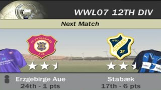 FIFA 07  WWL 07 12th Division Week 6 Match 9  Erzgebirge Aue vs Stabæk AI vs AI [upl. by Emie]