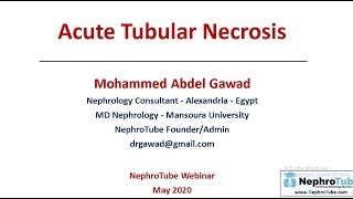 Acute Tubular Necrosis Arabic Language  Dr Gawad [upl. by Verbenia247]