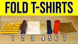 7 Clever Ways to Fold TShirts Fast and SpaceSaving [upl. by Mcconnell]