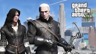 WITCHER 3 GTA 5 MOD  GERALT amp YENNEFER HANGOUT [upl. by Leirud15]