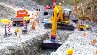 RC TRUCKS AND HYDRAULIC CONSTRUCTION MACHINES IN ACTION  RC QUARRY IN MOTION  FUMOTEC  CAFPRO [upl. by Jacquetta]