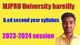 MJPR University Syllabus BEd Second Year In Hindi Discuss [upl. by Isabel]