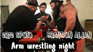 Eric Spoto vs Brandon Allen Arm Wrestling Night [upl. by Llehsyt]