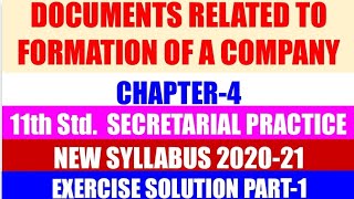 11th Std Secretarial Practice Chapter4 Exercise Solution Part1 [upl. by Emirej291]