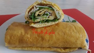 Rollè di frittata farcita  Stuffed omelette rolle [upl. by Thalassa]