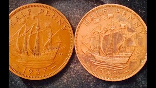 1937 and 1942 Half Penny United Kingdom [upl. by Mauretta748]