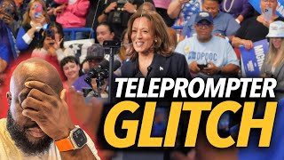 Kamala Harris Goes Blank After Teleprompter Glitch She Loses Her Cool Lies To the People In Flint [upl. by Paul]