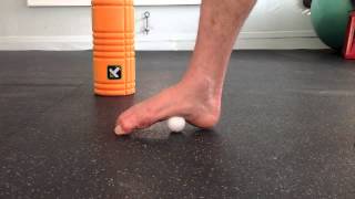 Foam Roller Self Massage Arch of Foot Using Golf Ball [upl. by Renell]