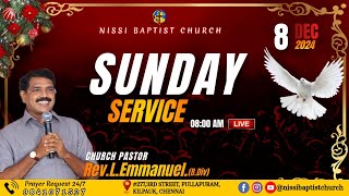 🔴🅻🅸🆅🅴 SUNDAY SERVICE  REVLEMMANUELBD 08122024 NISSI BAPTIST CHURCH [upl. by Tikna549]