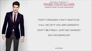 Glee  Raise Your Glass Lyrics [upl. by Lesh]