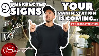 9 Unexpected Signs Your Manifestations are coming your way Law Of Attraction Secrets [upl. by Elocon]