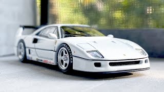 Ferrari F40 Lightweight White  Tarmac Works x IXO Models Road 64 [upl. by Akiemehs]