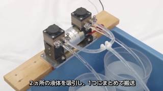 【日東工器】小型ポンプで液体搬送！ダイアフラム式 液体ポンプDPE800 [upl. by Eehtomit]