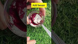 Pinkish glowing skin beetroot face pack besan ubtan youtubeshorts skincare facepackalltypesofskin [upl. by Yraht]