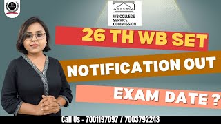 26th WB SET Notification Out  WB SET Exam date 2024  wbset2024 wbsetexam wbsetpreparation [upl. by Akcimehs313]