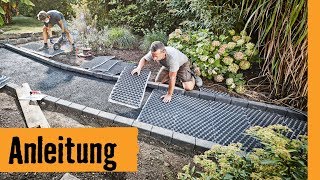 Gartenweg anlegen Kiesweg mit Platten  HORNBACH Meisterschmiede [upl. by Adiol]