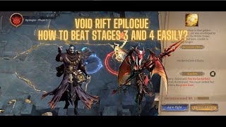 Void Rift Epilogue How to Beat Stages 3 and 4 Easily No Silas  Watcher of Realms [upl. by Maag]