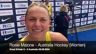 Rosie Malone Australia Hockeyroos Player Women  FIH Pro League 2024 London [upl. by Hamilah]