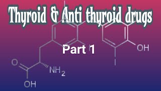 Thyroid amp Antithyroid drugs  Part 1  Medicinal Chemistry  III B Pharm V SemUnit 4  III Pharm D [upl. by Frech]