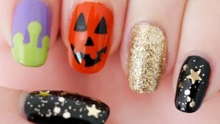 Halloween Nails Freehand [upl. by Rona]