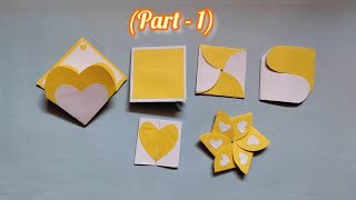 6 different cards tutorial for scrapbook pagesPart1scrapbook pages making ideas [upl. by Apur]