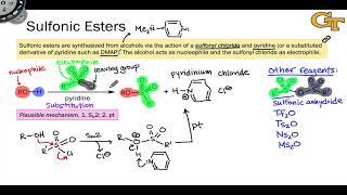 0211 Formation of Sulfonate Esters from Alcohols [upl. by Charters467]