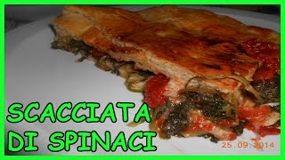 Scacciata siciliana di spinaci pomodoro formaggio olive e pomodori secchi [upl. by Ornie]