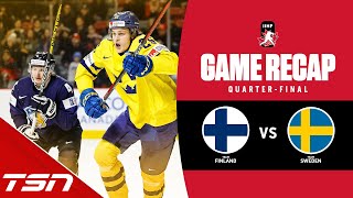 Finland vs Sweden  2023 World Juniors Highlights [upl. by Hylan233]