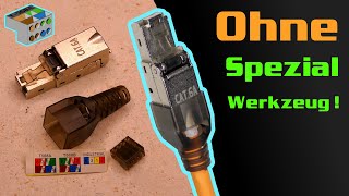 RJ45 Stecker auf Verlegekabel montieren  CAT6a  CAT 7 [upl. by Awra]