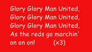 Glory Glory Man United karaoke [upl. by Uase]