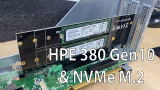 HPE 380 Gen10  M 2 NVME Диски Ставимо в райзер [upl. by England]