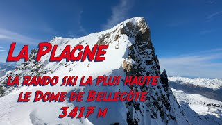 la Plagne rando ski la plus haute 3417 m Dôme de Bellecôte [upl. by Cyprio472]