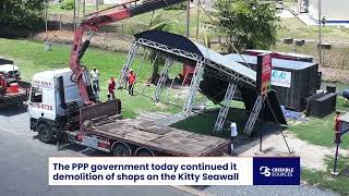 Demolition of Stalls on Kitty Seawall Started [upl. by Ioj535]